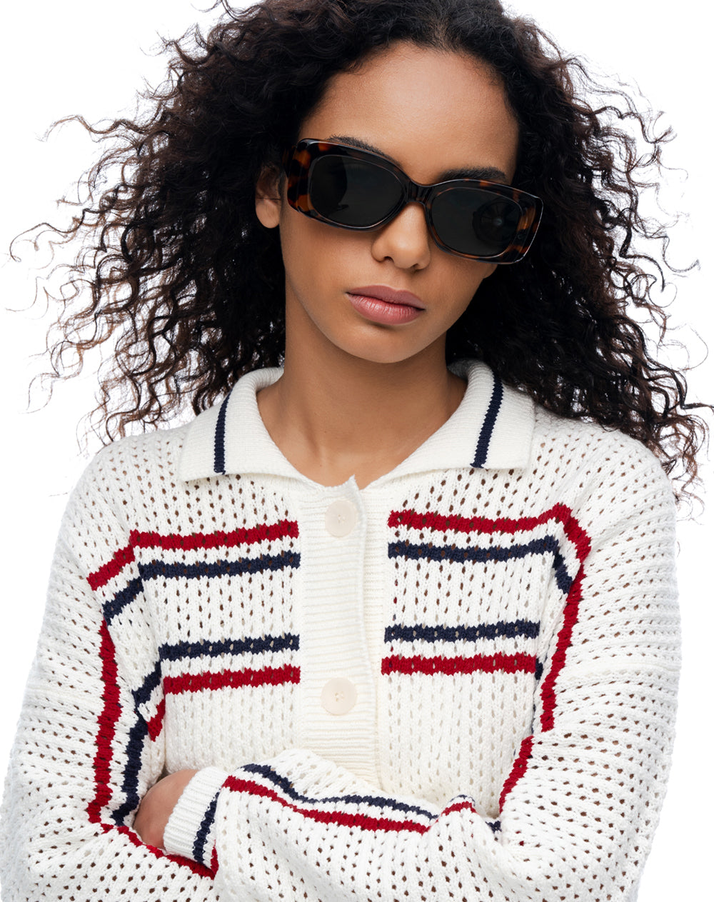 Buzo regular blanco mujer