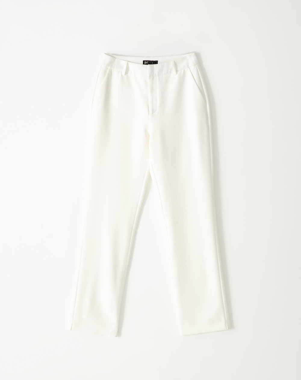 Pantalón regular fit tiro alto blanco