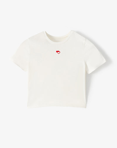 Camiseta slim fit manga corta cruda