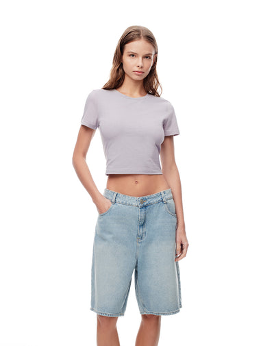 Camiseta Lovit slim fit manga corta gris