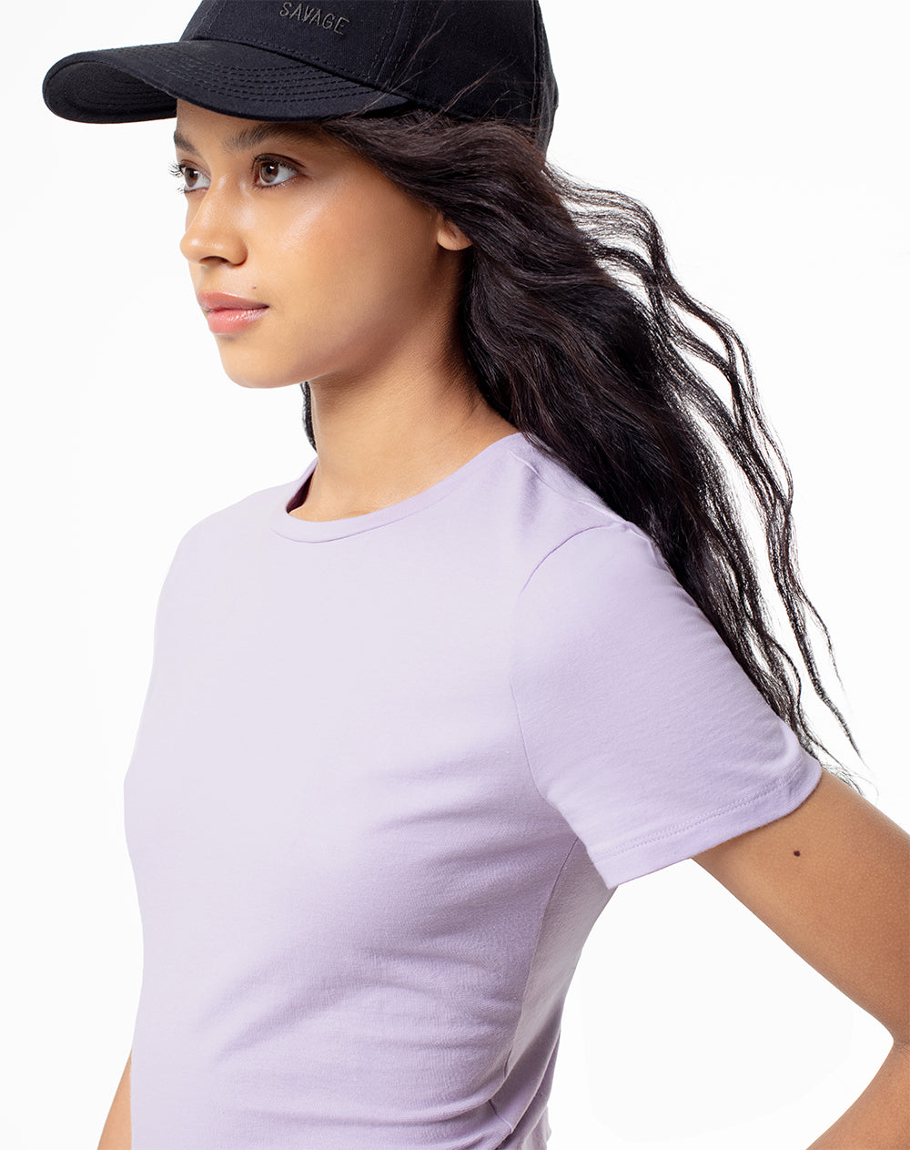 Camiseta Lovit slim fit manga corta lila