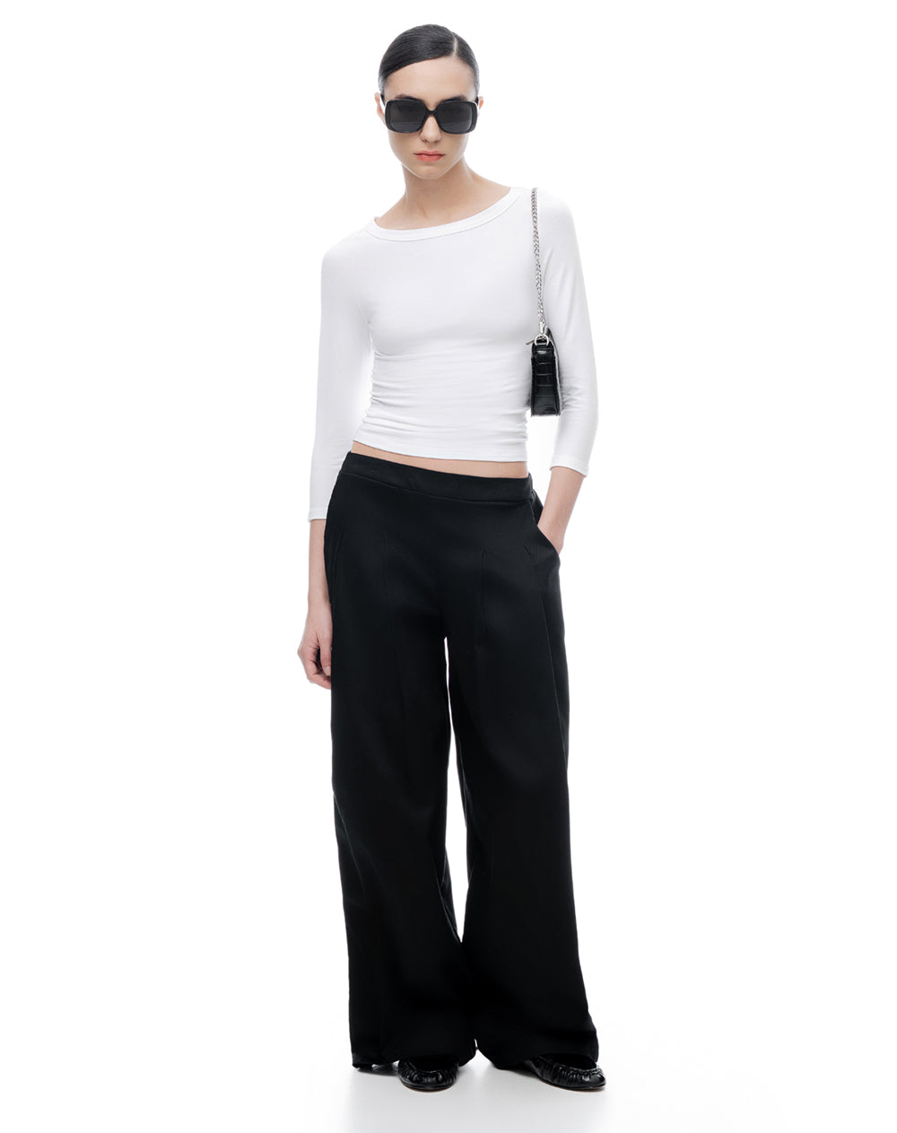 Camiseta manga 3/4 blanca mujer