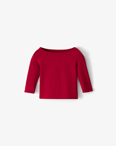 Camiseta ted manga 3/4 roja mujer