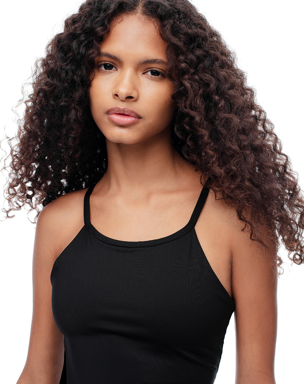 Camiseta esqueleto slim top interno negra mujer