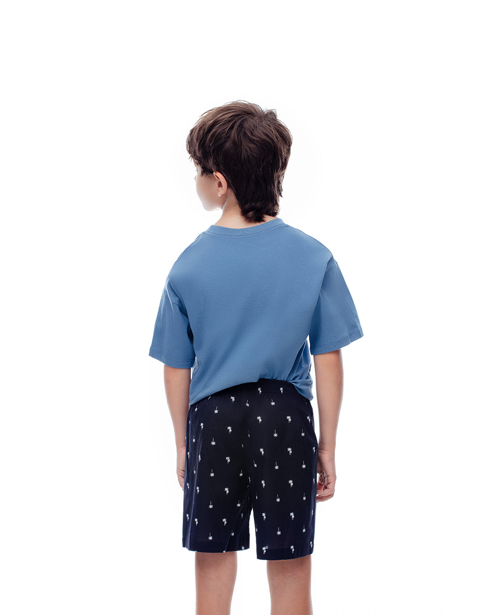 Pijama regular fit manga corta azul