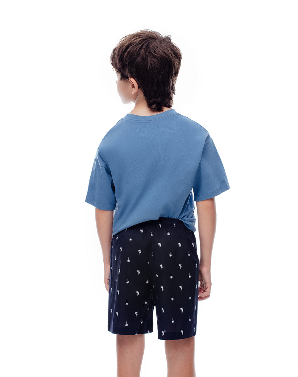 Pijama regular fit manga corta azul