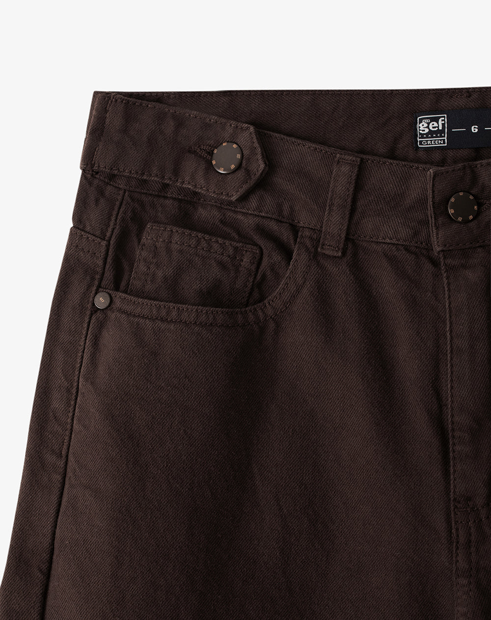Jean wide leg tiro alto chocolate mujer