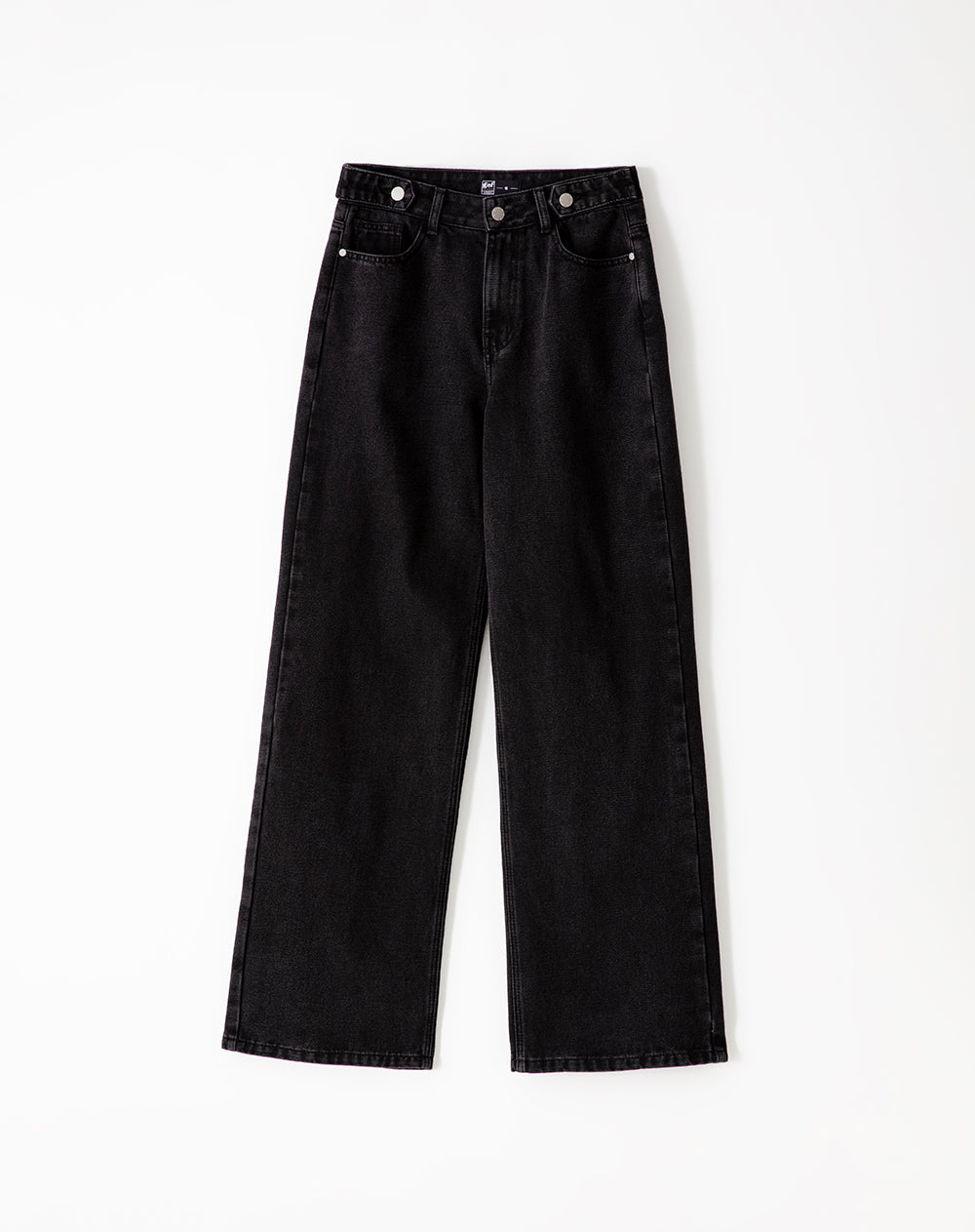 Jean relaxed fit tiro alto denim negro
