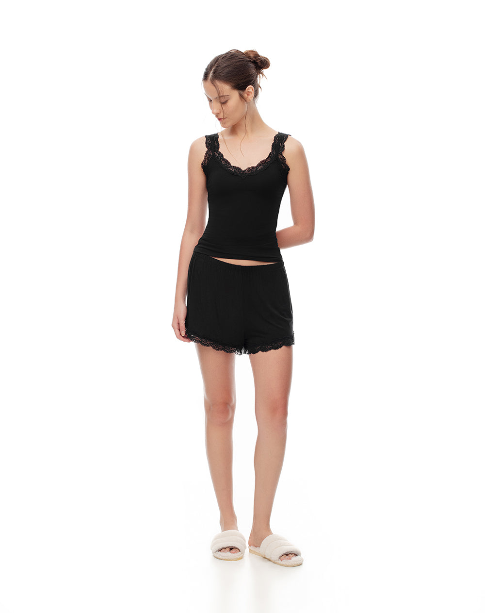 Short de pijama mujer negro