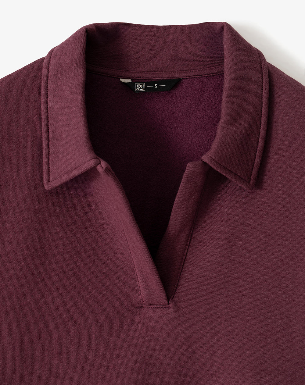 Buzo tipo polo regular vino tinto mujer