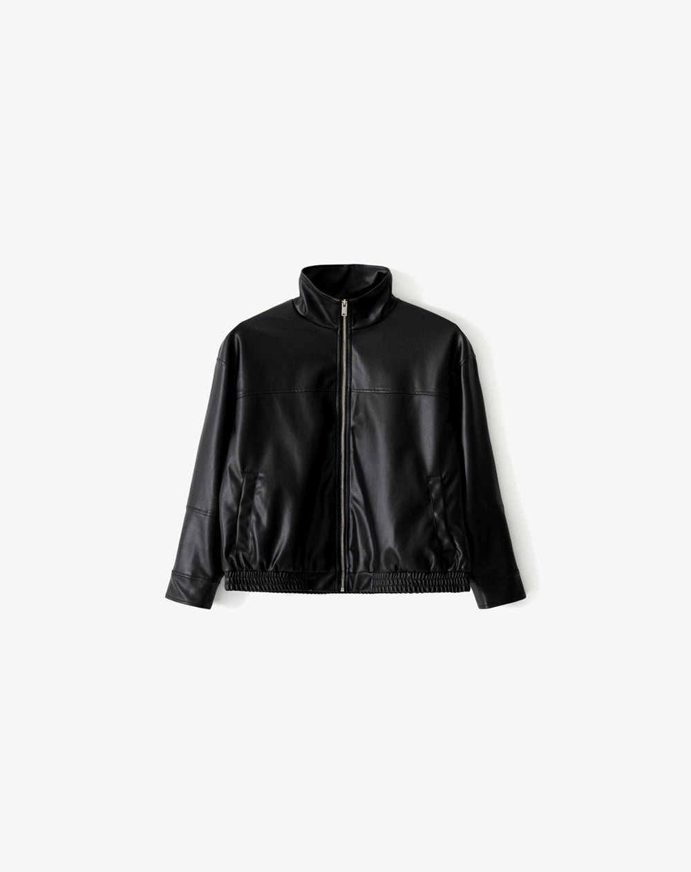 Chaqueta oversize sin capucha negra mujer