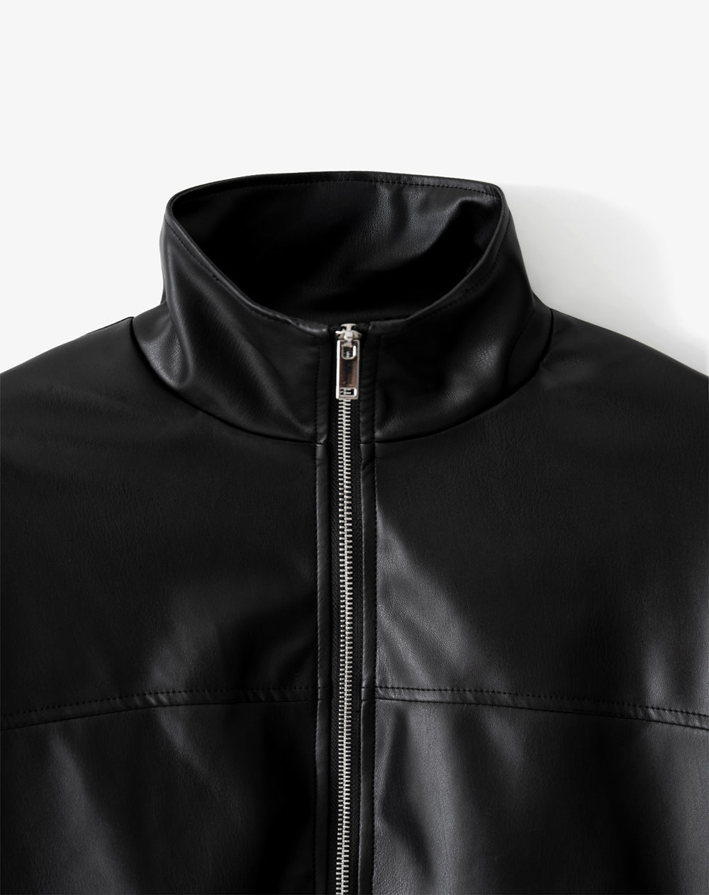 Chaqueta oversize sin capucha negra mujer
