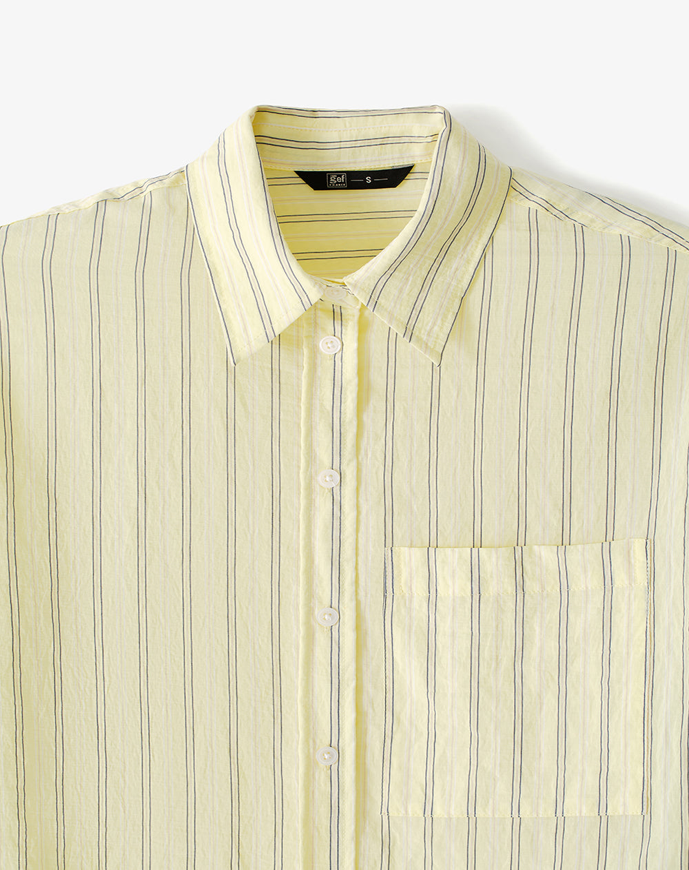 Camisa manga larga regular rayas mujer