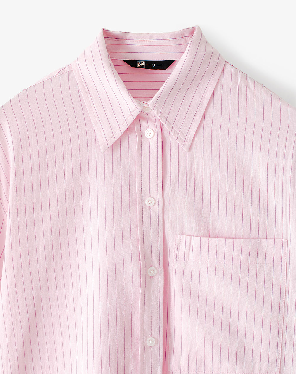 Camisa manga larga regular rayas mujer