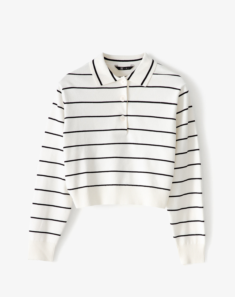 Buzo regular fit blanco rayas