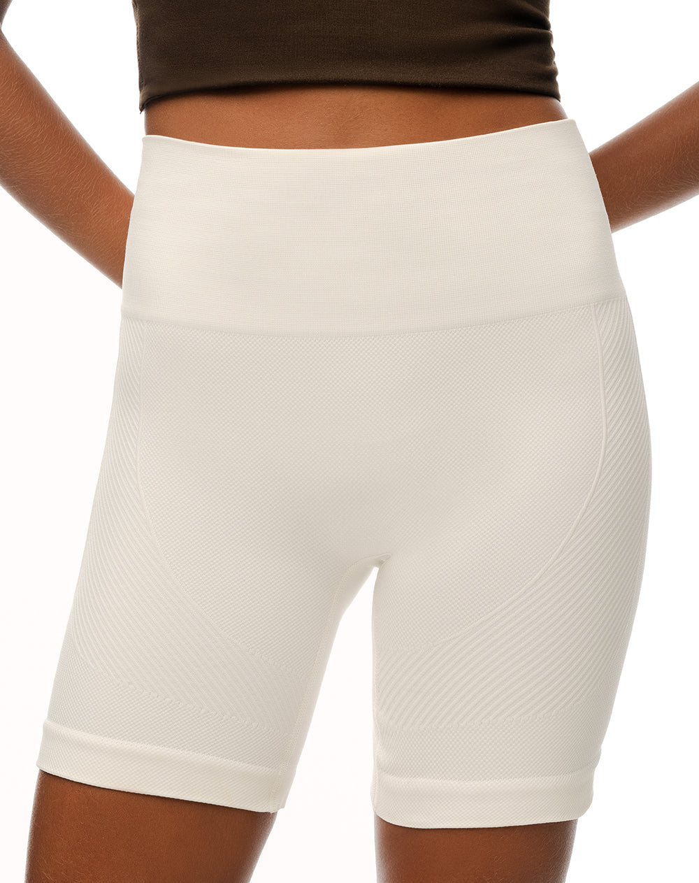 Biker deportivo seamless blanco mujer