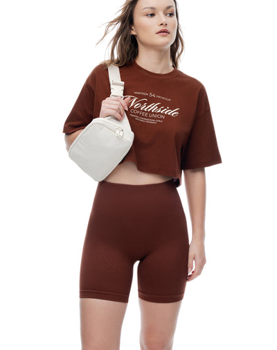 Biker deportivo seamless café mujer