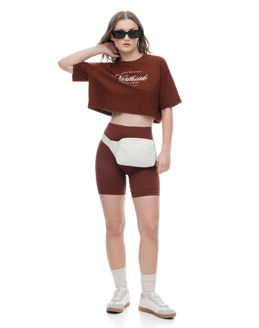Biker deportivo seamless café mujer
