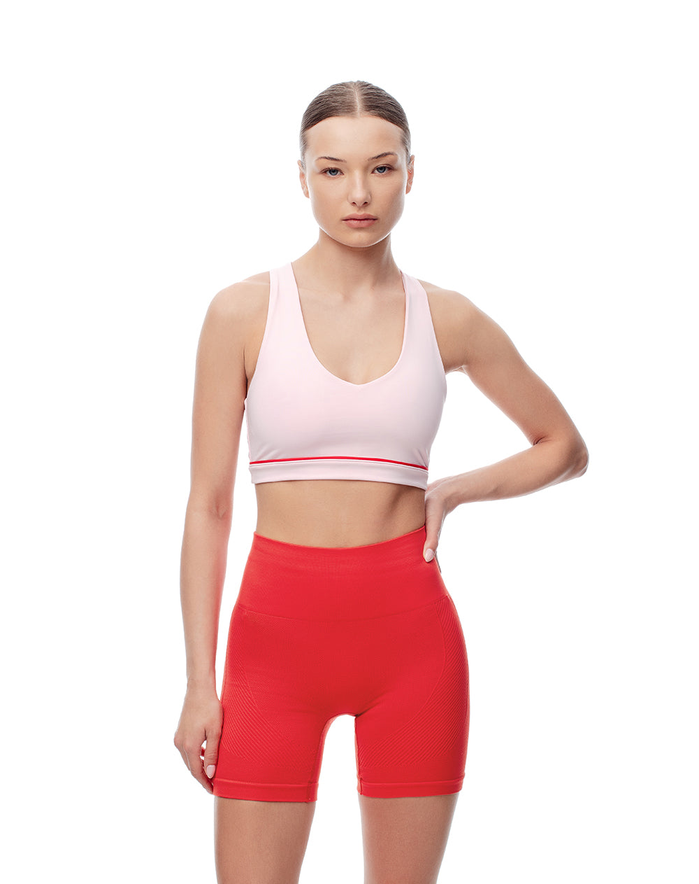 Biker deportivo seamless rojo mujer