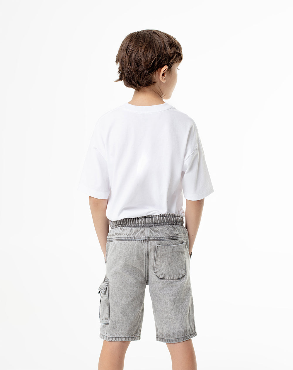 Bermuda Lozoz regular fit denim gris