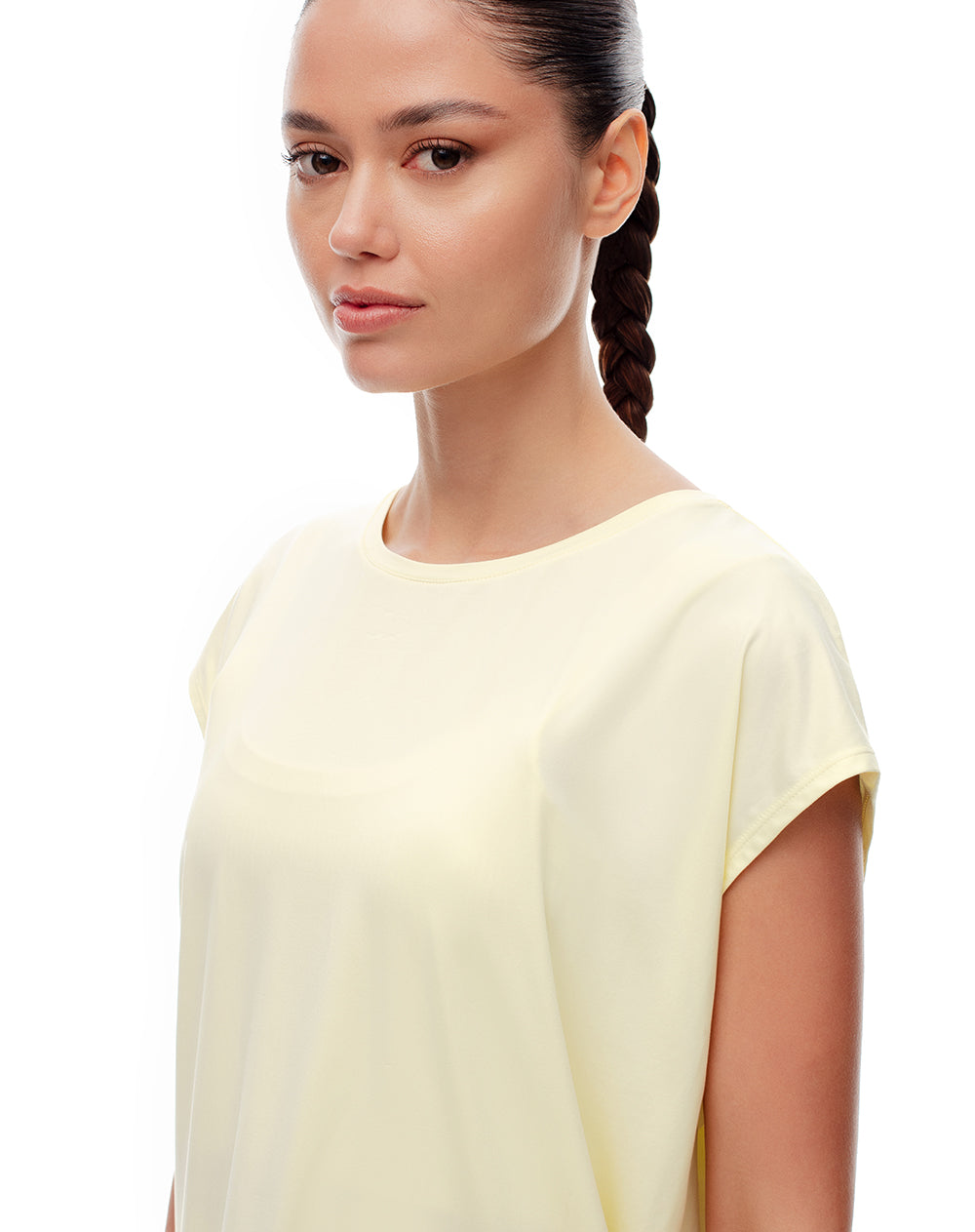 Camiseta deportiva secado rápido amarilla mujer