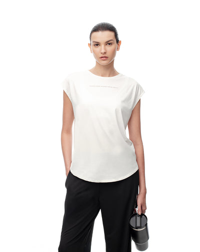 Camiseta deportiva secado rápido blanca mujer