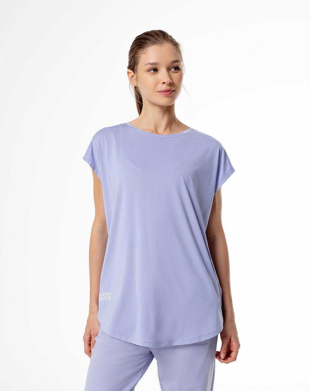 Camiseta deportiva mujer secado rápido lavanda
