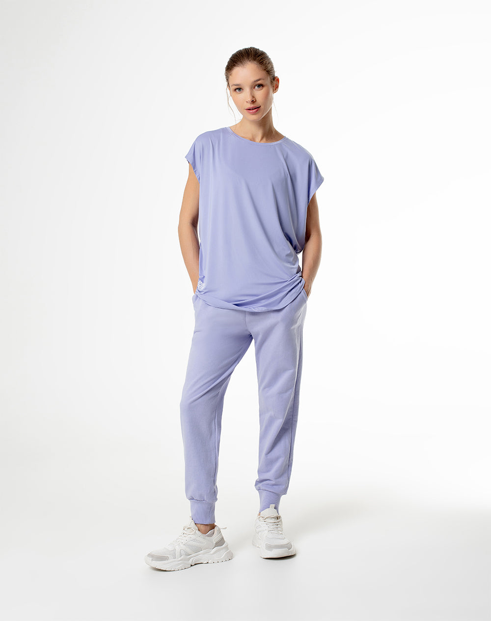 Camiseta deportiva mujer secado rápido lavanda