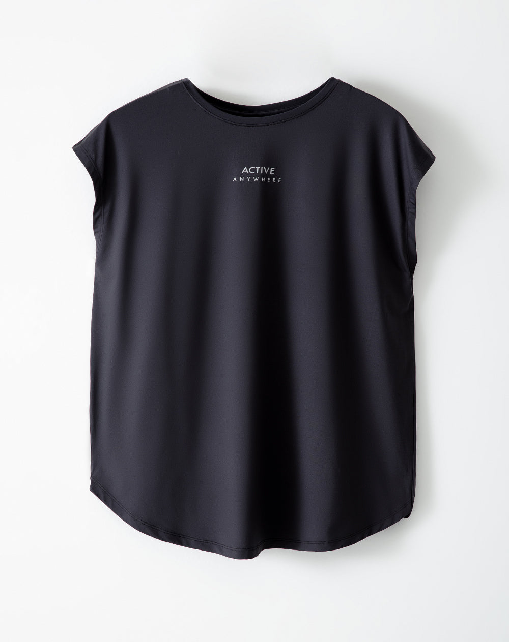 Camiseta deportiva secado rápido negra mujer