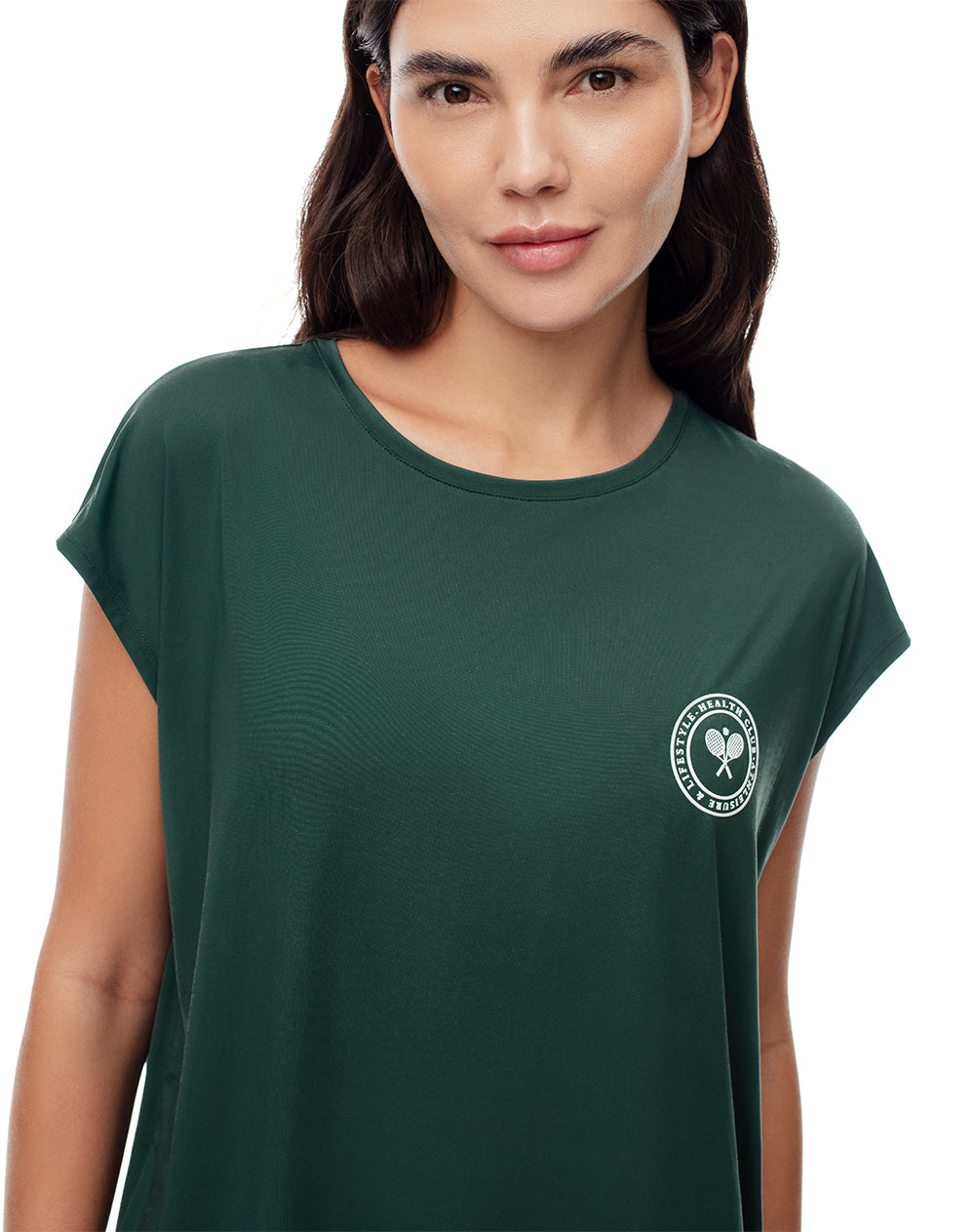 Camiseta deportiva mujer secado rápido verde