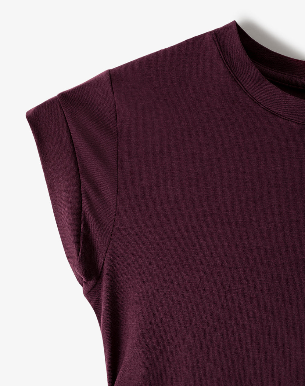 Camiseta slim fit manga corta vino tinto