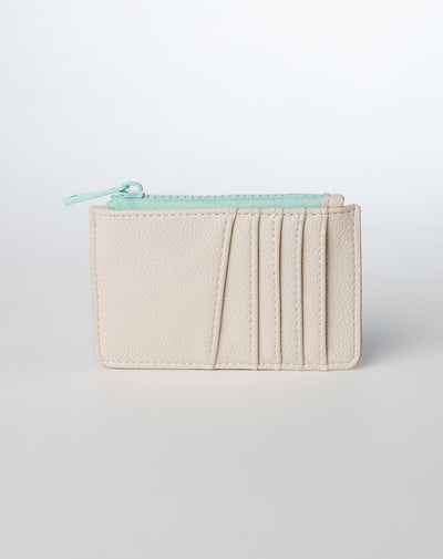 Billetera portadocumentos beige