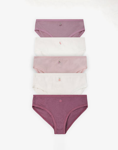 5 pantys clasico en punto tiro medio surtido