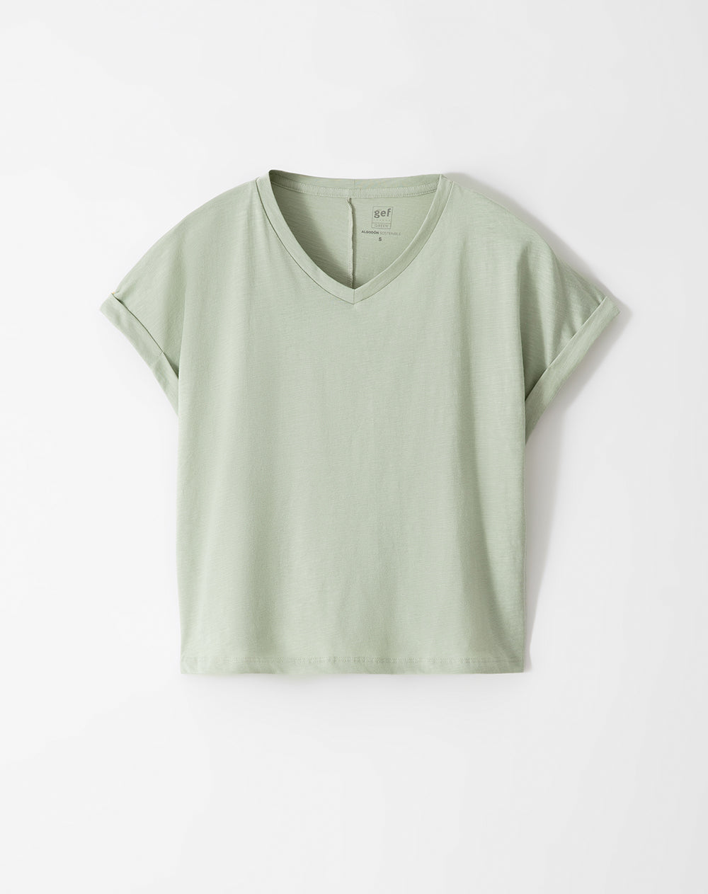 Camiseta regular fit manga corta verde
