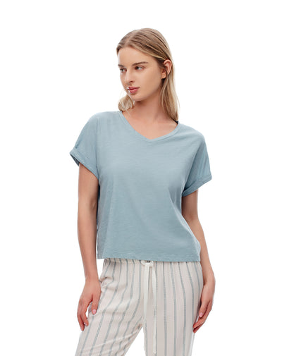 Camiseta regular fit manga corta verde