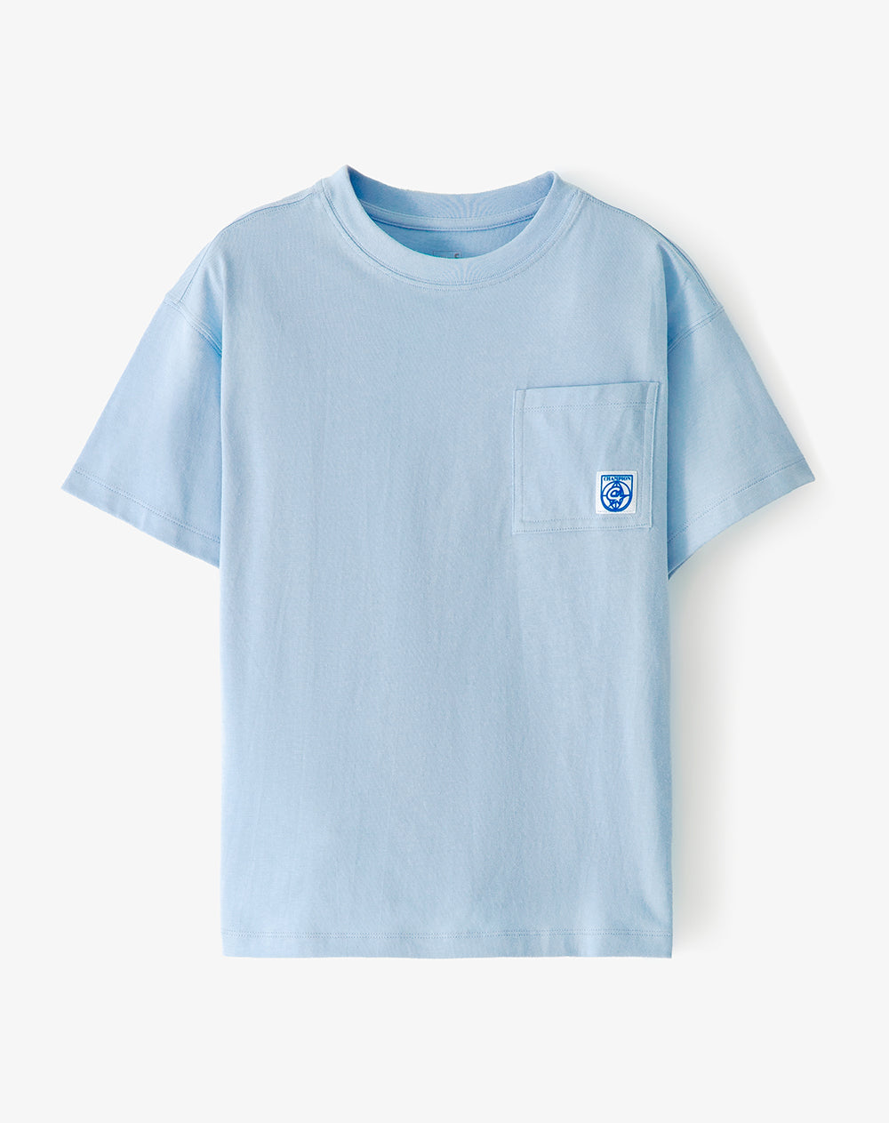 Camiseta oversize algodón azul niño