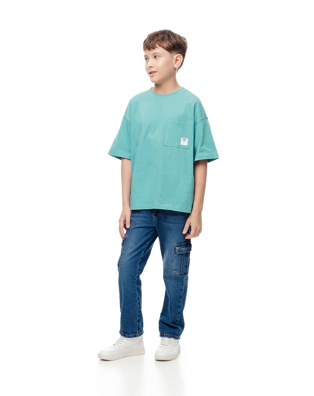 Camiseta regular fit manga corta azul