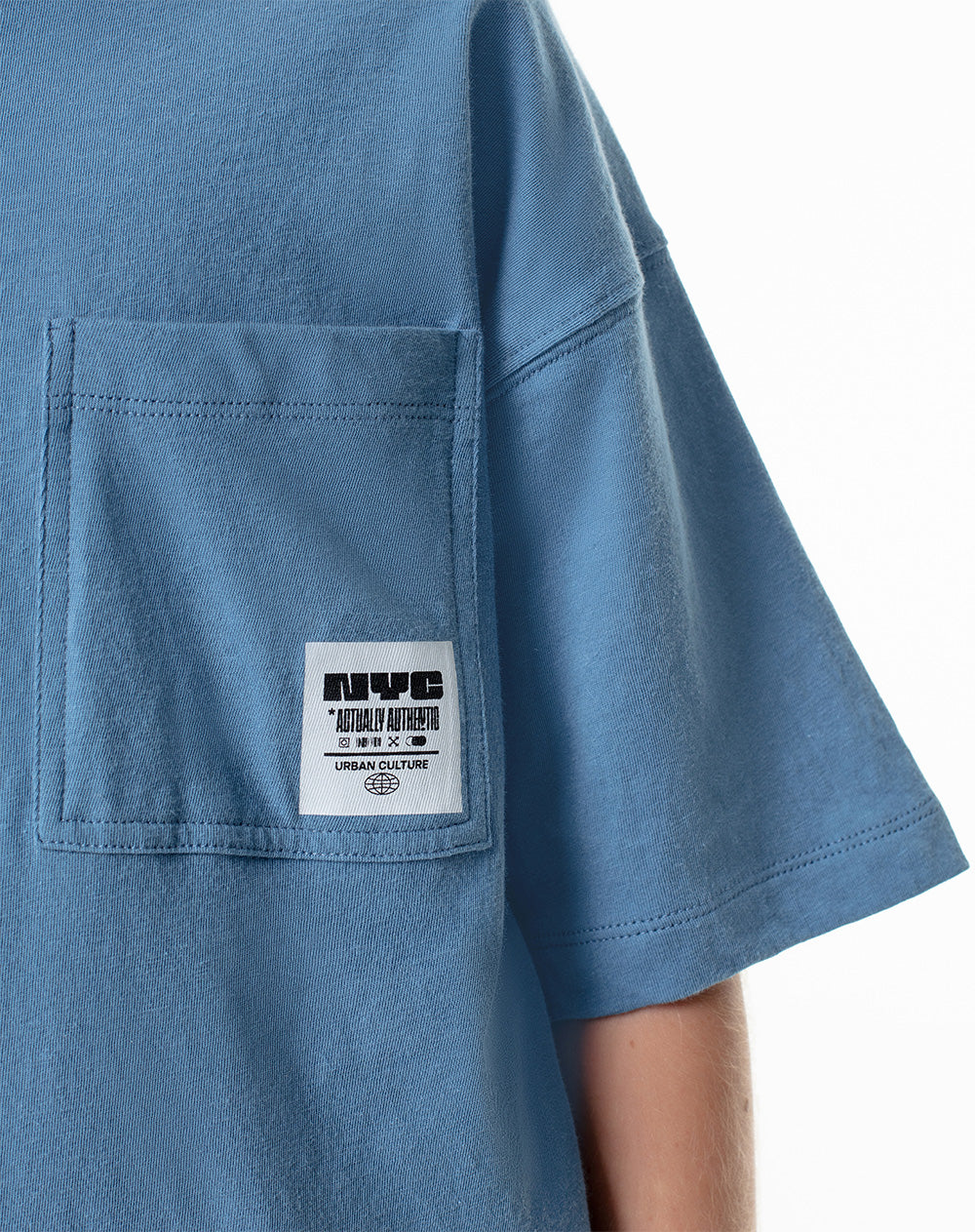 Camiseta regular fit manga corta azul