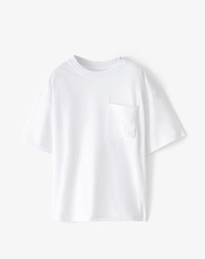 Camiseta regular fit manga corta blanca