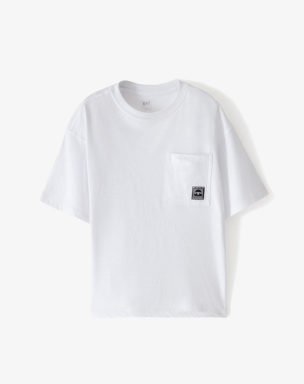 Camiseta oversize algodón blanca niño