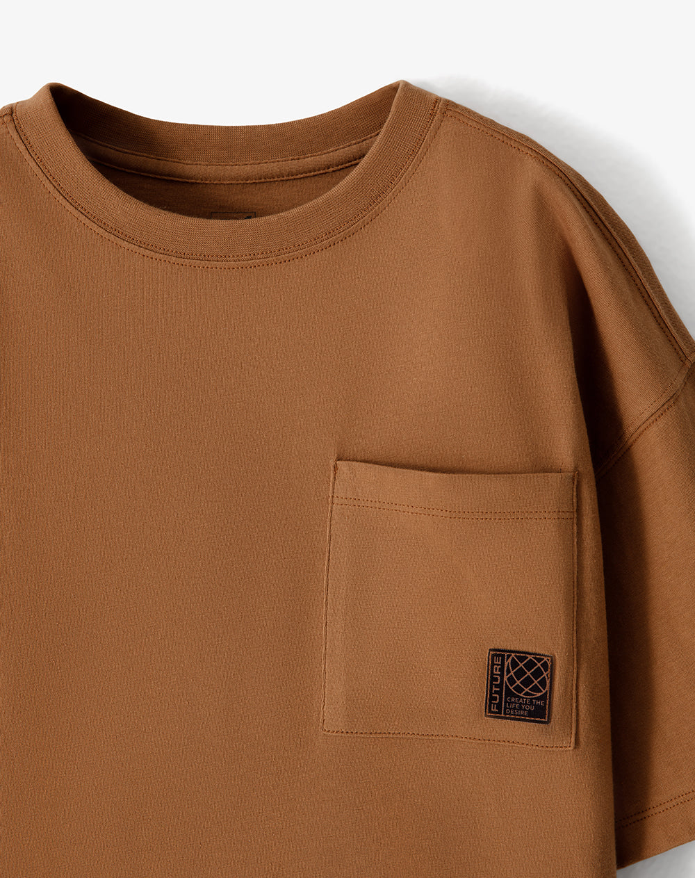 Camiseta oversize algodón caramelo niño