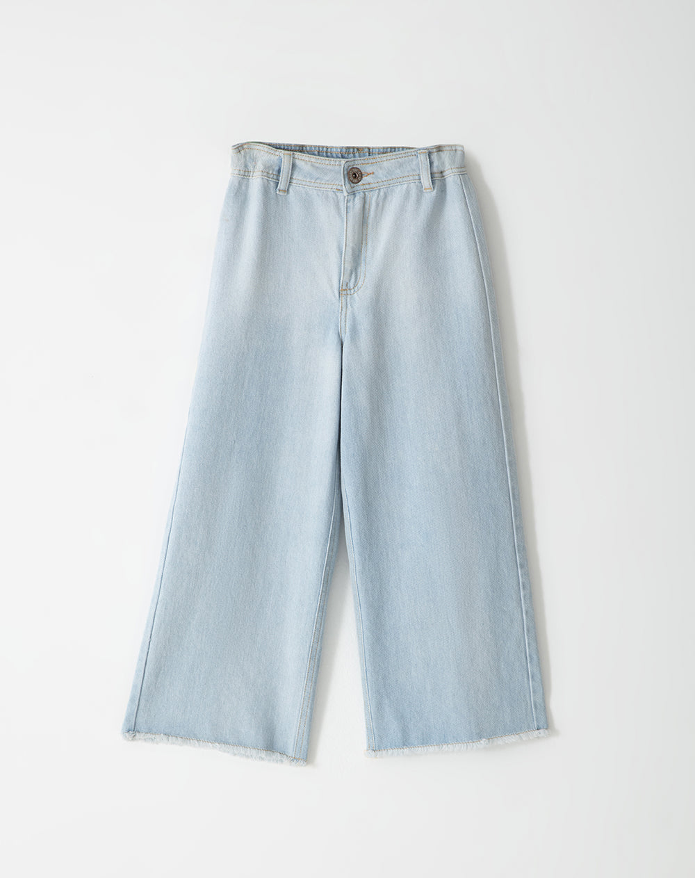 Jean Lufas mom fit fit tiro medio indigo claro
