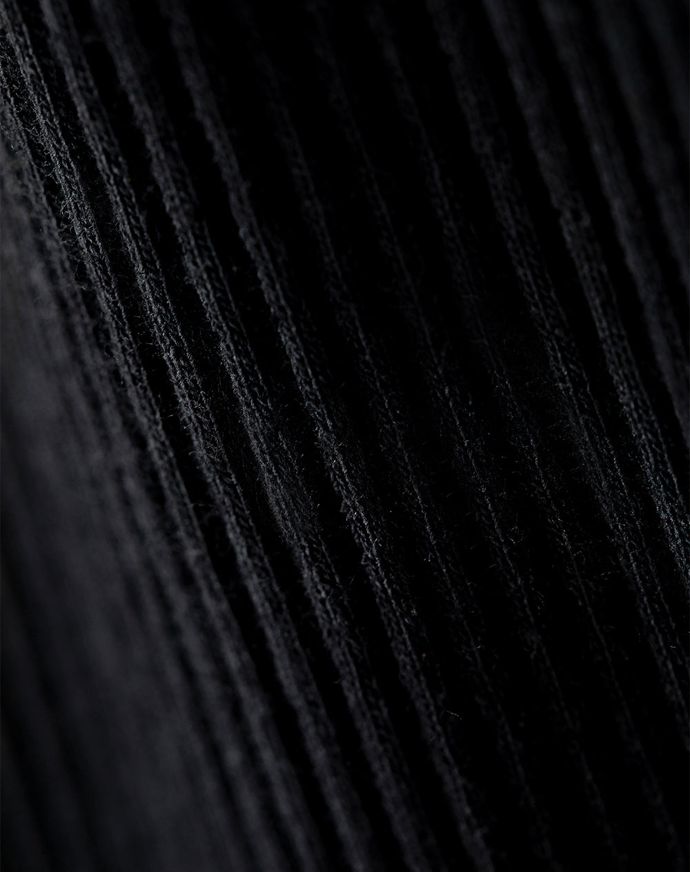 Vestido largo en rib negro