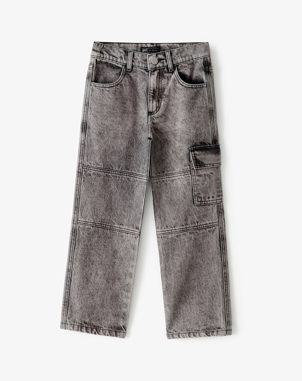 Jean cargo gris niño