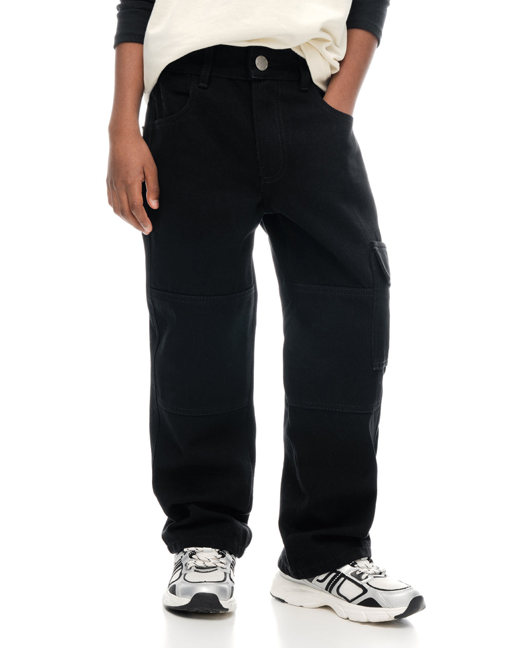 Jean regular tiro medio d im negro niño