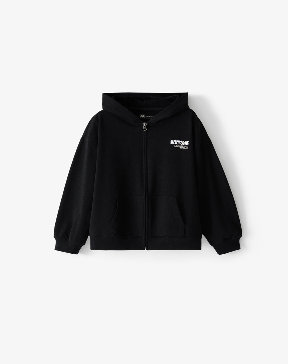 Chaqueta regular con capucha negra niño