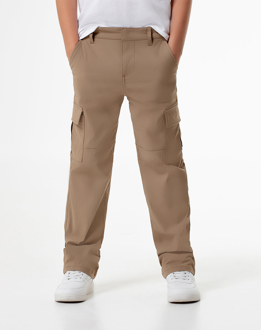 Pantalón Lugot regular fit tiro medio en drill habano