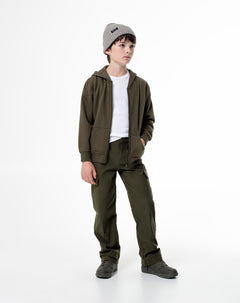 Pantalón Lugot regular fit tiro medio en drill verde
