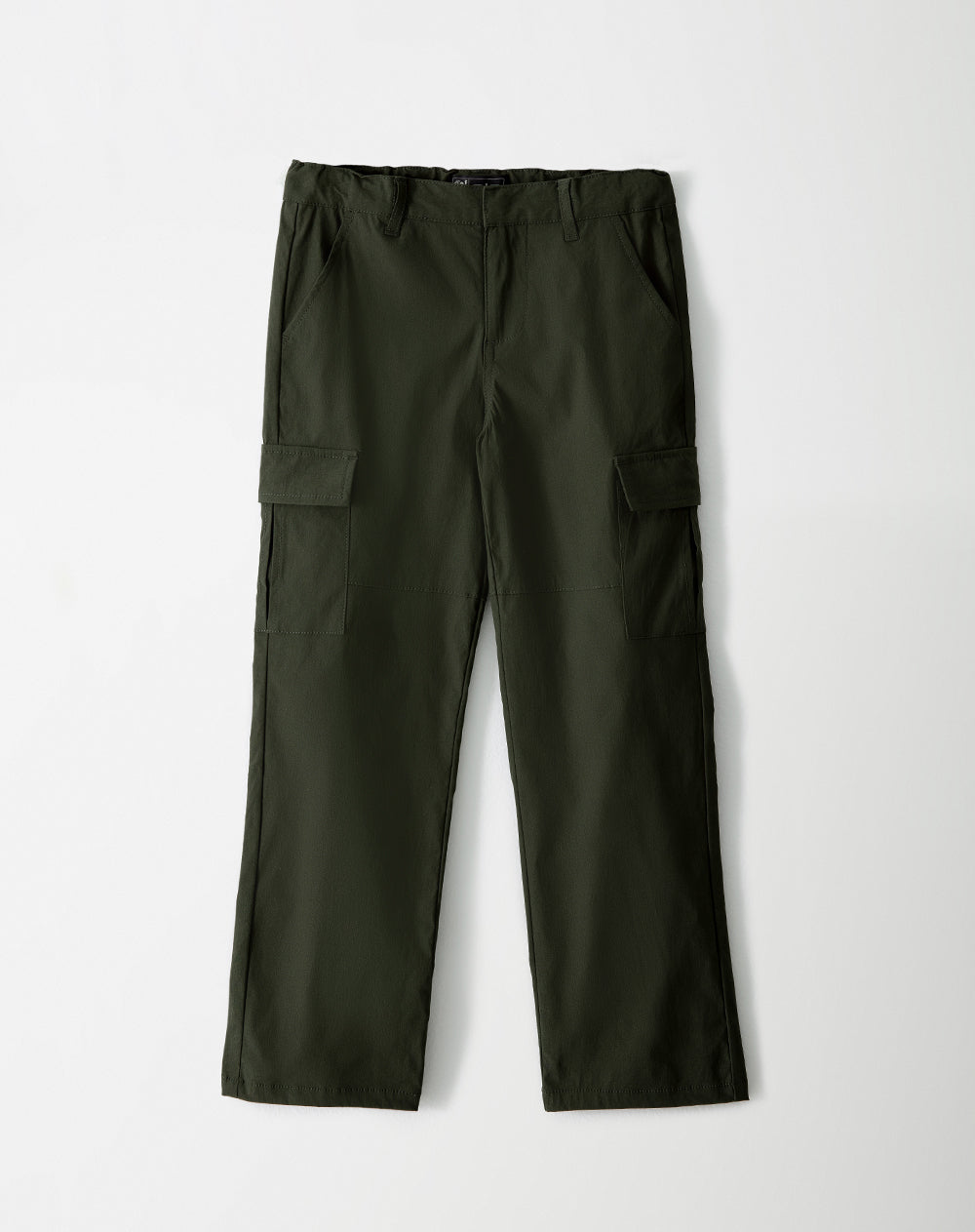 Pantalón Lugot regular fit tiro medio en drill verde