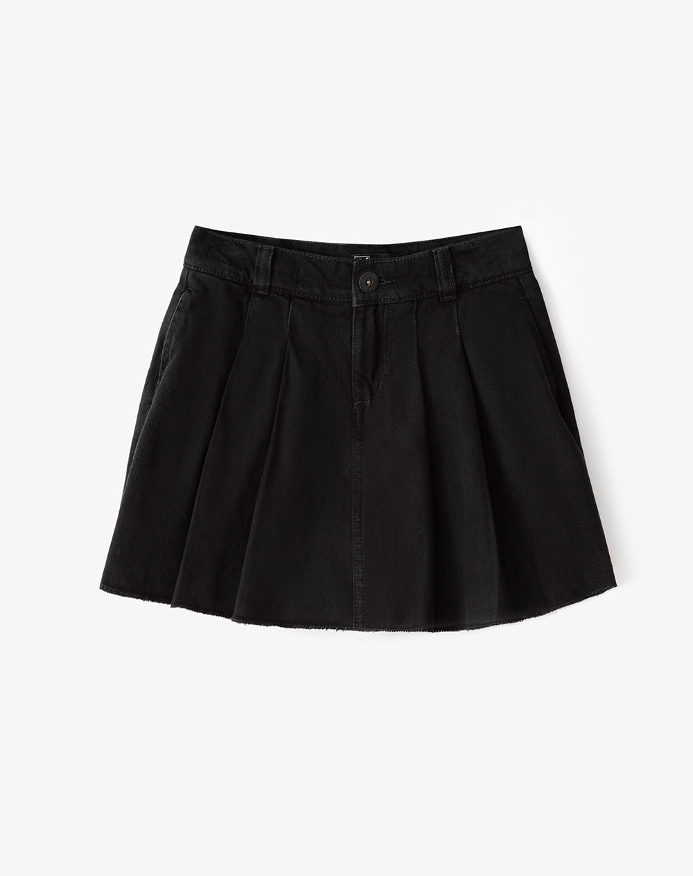 Falda corto tiro medio denim negro